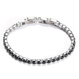 316L Stainless Steel Cubic Zircon Tennis Link Bracelet