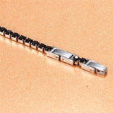 316L Stainless Steel Cubic Zircon Tennis Link Bracelet