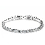 316L Stainless Steel Cubic Zircon Tennis Link Bracelet