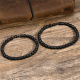 5mm Zircon Tennis Chain Bracelet Stainless Steel Unisex Jewelry