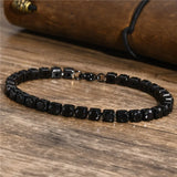 5mm Zircon Tennis Chain Bracelet Stainless Steel Unisex Jewelry