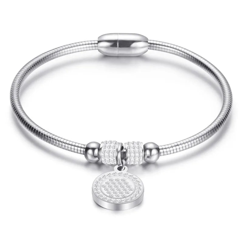 Adjustable Stainless Steel Cuff Bracelet Set for Women