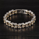 316L Stainless Steel Mens Bike Chain Link Bracelet Sports Jewelry