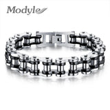 316L Stainless Steel Mens Bike Chain Link Bracelet Sports Jewelry