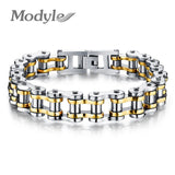 316L Stainless Steel Mens Bike Chain Link Bracelet Sports Jewelry