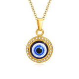 Men's Evil Eye Necklace Stainless Steel Pendant
