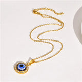 Men's Evil Eye Necklace Stainless Steel Pendant