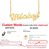 Modyle Stainless Steel Nameplate Necklace for Women Lady Personalize Lover Gift