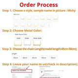 Modyle Stainless Steel Nameplate Necklace for Women Lady Personalize Lover Gift
