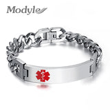 Stainless Steel Medical Bracelet for Men Jewelry Two Size