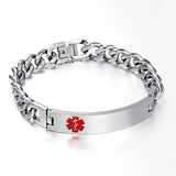 Stainless Steel Medical Bracelet for Men Jewelry Two Size