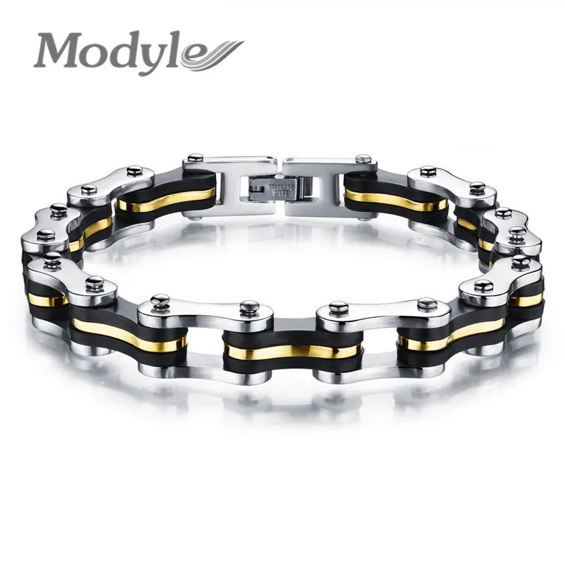 Stainless Steel Silicone Bracelets for Men