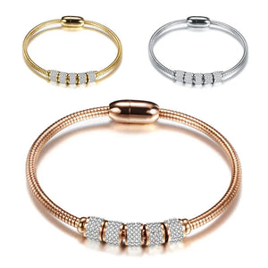 Stainless Steel Bracelet with Magnetic Clasp
