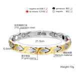 Gold Titanium Health Magnet Bracelet Bangle For Women