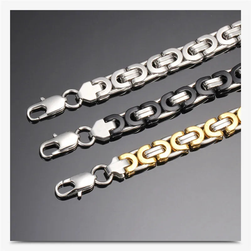 Stainless Steel Motorcycle Chain Bracelet for Women