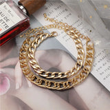 Double Layers Chain Anklets for Women Punk Ankle Bracelet