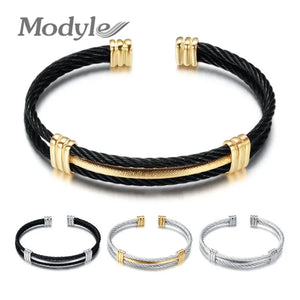 Vintage Silver Three Layer Wire Wedding Bracelet for Women