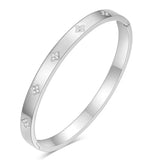 Waterproof CZ Bangles Stainless Steel Bracelets Women Wholesale