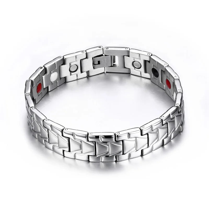 Stainless Steel Magnetic Bracelets Health Care Hand Bracelets for Men