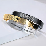 Engraved Name Stainless Steel Bracelet Jewelry for Women