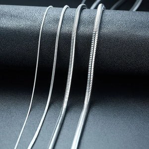 Punk Vintage Silver Stainless Steel Thin Round Choker Necklace