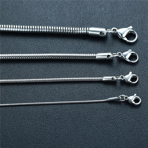 Punk Vintage Silver Stainless Steel Thin Round Choker Necklace