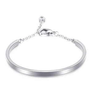 Crystal Bangels Bracelets - Stainless Steel - Silver/Gold/Rose Gold/Black