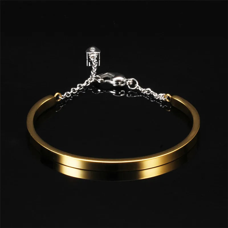 Crystal Bangels Bracelets - Stainless Steel - Silver/Gold/Rose Gold/Black