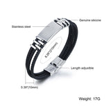 3-Layer Silicone Wrap Bracelets for Men