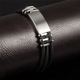 3-Layer Silicone Wrap Bracelets for Men
