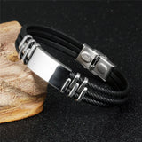 3-Layer Silicone Wrap Bracelets for Men