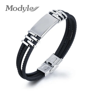 3-Layer Silicone Wrap Bracelets for Men
