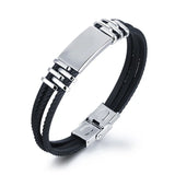 3-Layer Silicone Wrap Bracelets for Men