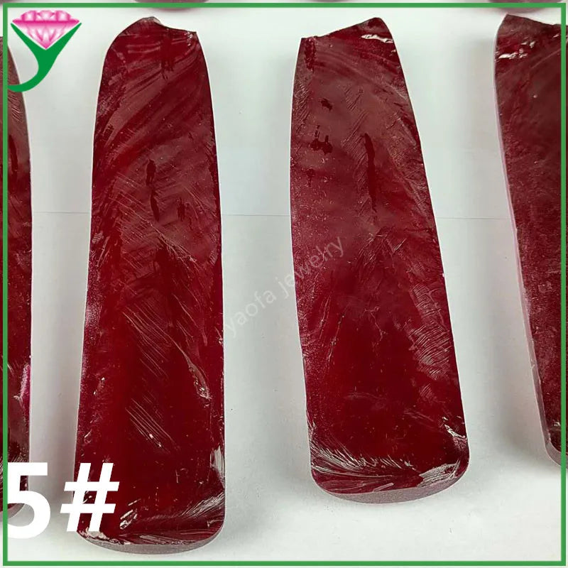 5# Rose Red Synthetic Corundum Rough 0.1kg for Jewelry Making