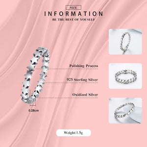 925 Sterling Silver Stars Ring for Women