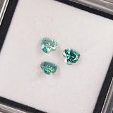 Certified 0.5ct Green Heart Cut Moissanite Stone