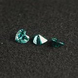 Certified 0.5ct Green Heart Cut Moissanite Stone