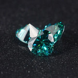 Certified 0.5ct Green Heart Cut Moissanite Stone