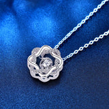 Moissanite 925 Silver Star Necklace Beating Heart Pendant for Women