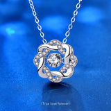 Moissanite 925 Silver Star Necklace Beating Heart Pendant for Women