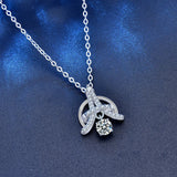 Moissanite 925 Sterling Silver Eiffel Tower Necklace