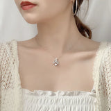 Moissanite 925 Sterling Silver Eiffel Tower Necklace