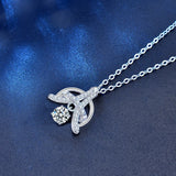 Moissanite 925 Sterling Silver Eiffel Tower Necklace