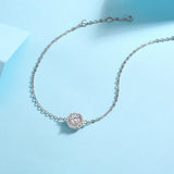 Moissanite Bracelet 18K Plated Sterling Silver Chain D 0.5-1ct Round Cut Diamond