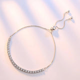 Moissanite Bracelet 18K Plated Sterling Silver D VVS1 Round Cut