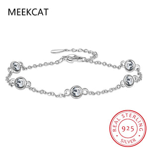 Moissanite Bracelet 925 Sterling Silver 4.0mm D Diamond Gemstone