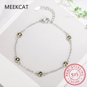 Moissanite Bracelet 925 Sterling Silver 4.0mm D Diamond Gemstone