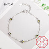 Moissanite Bracelet 925 Silver 4.0mm D Diamond Gemstone Rhodium Plated Jewelry