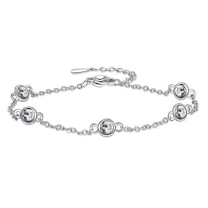 Moissanite 925 Sterling Silver Bracelet 4.0mm D Diamond Gemstone W