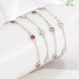 Moissanite 925 Sterling Silver Bracelet 4.0mm D Diamond Gemstone W